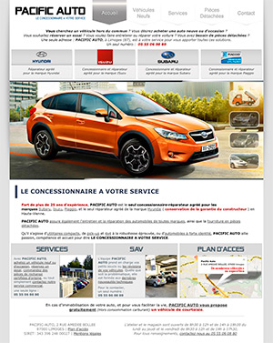 Site internet : Pacific Auto Limoges