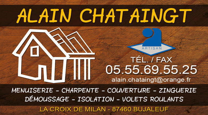 Carte De Visite Chataingt Alain Zoom