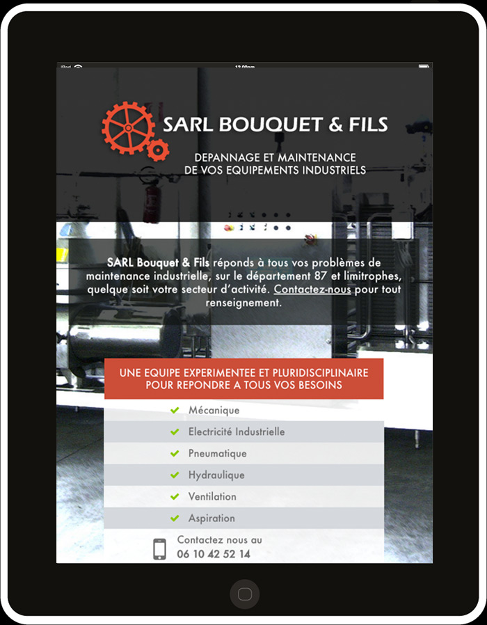 Bouquet Maintenance Materiel Agroalimentaire Et Industriel Tablette