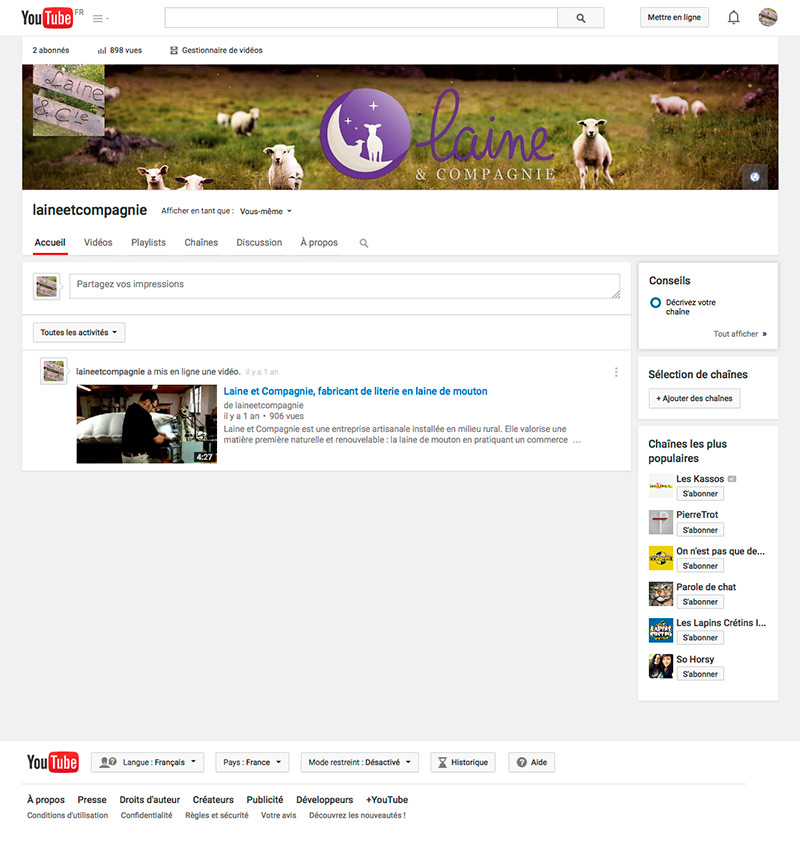 Banniere Reseau Social Laine Et Compagnie Youtube Zoom